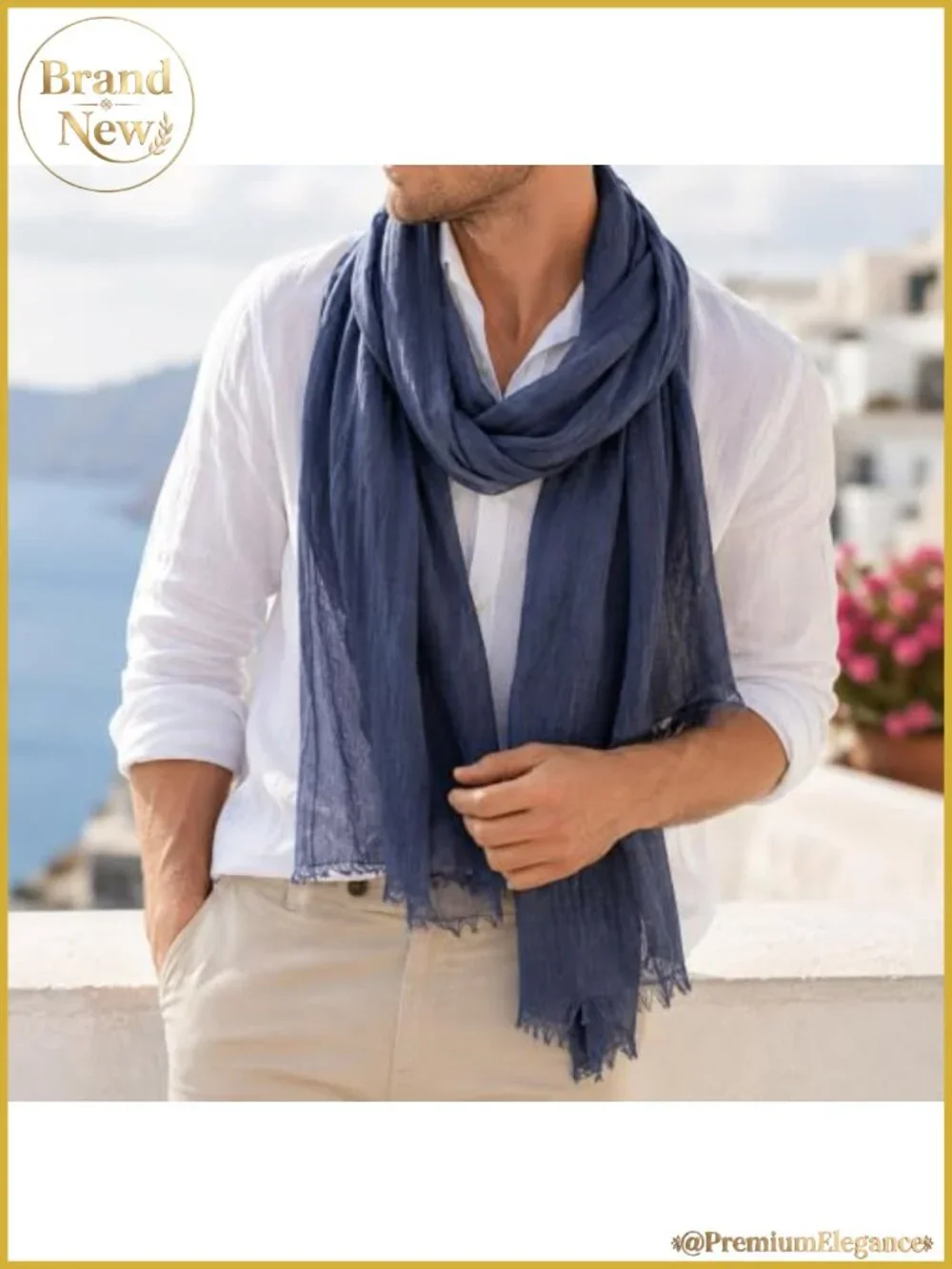 Oversized Gauze Scarf Fringed Shawl Wrap Lightweight Beach Coverup